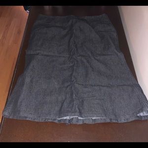 Bisou Bisou Dark Jean Skirt with pleats